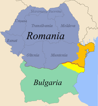 bulgaria romania map