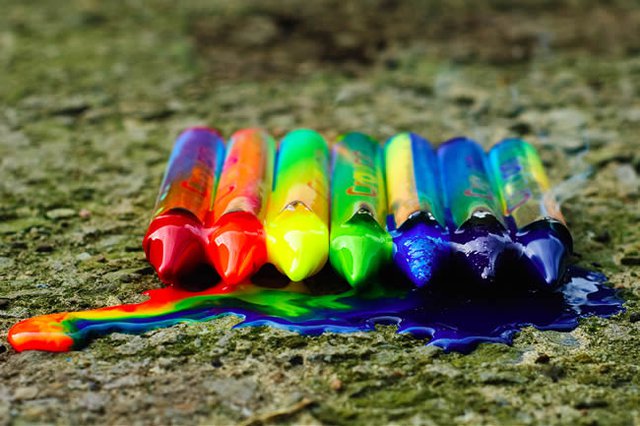 Melted Crayon Rainbow