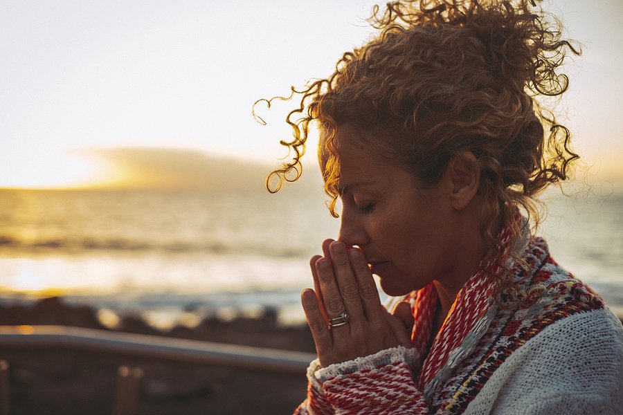 Woman meditating