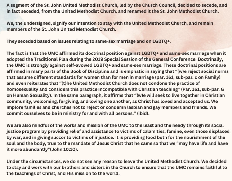 St. John UMC Update