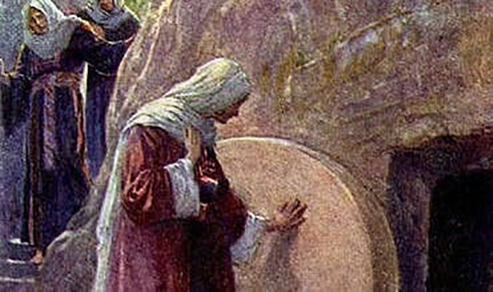 Mary at the open tomb