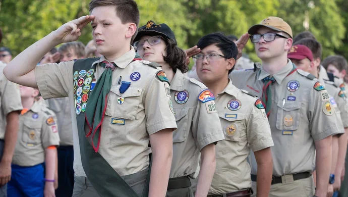 Scouts salute