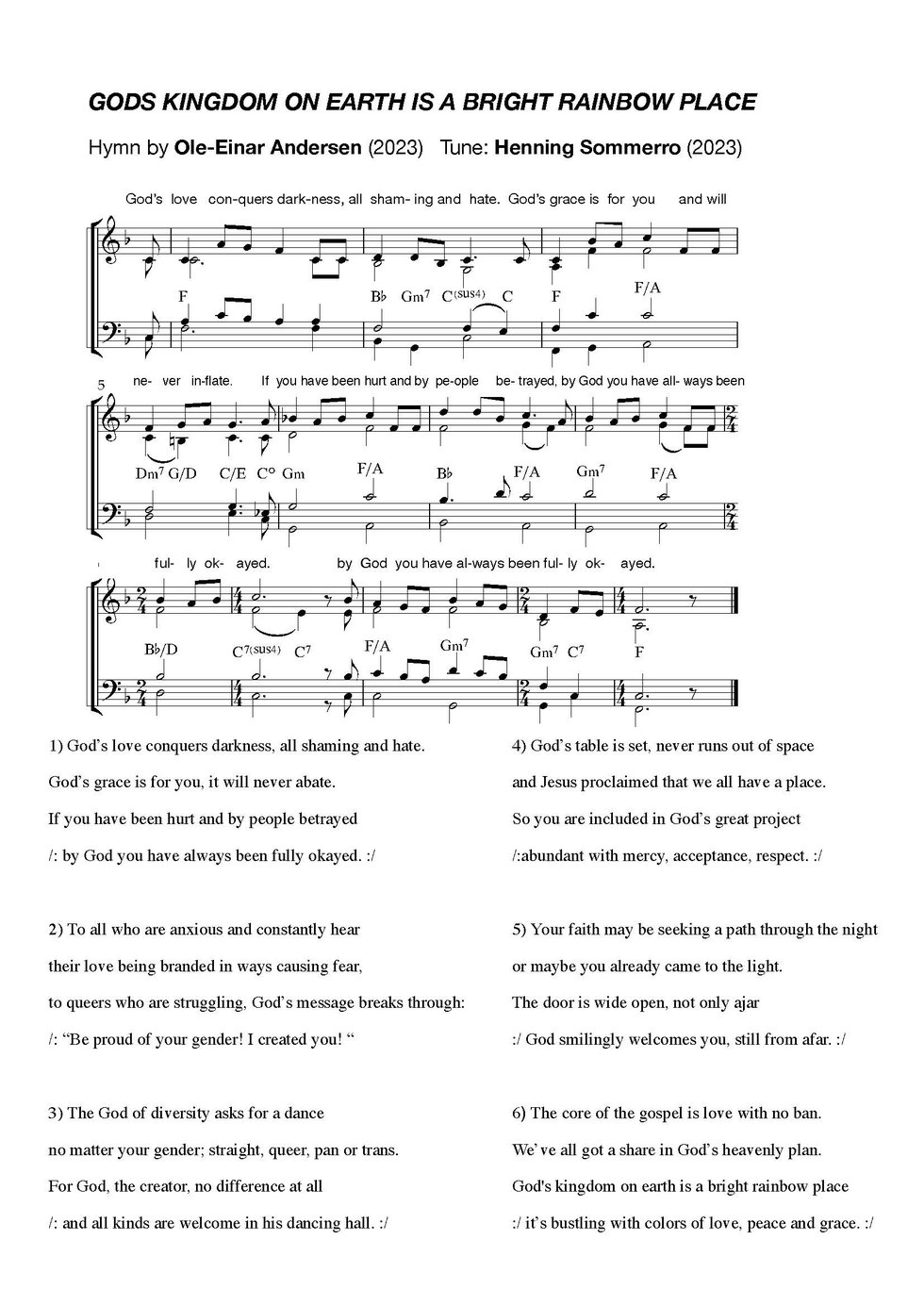 Bright Rainbow Place Hymn