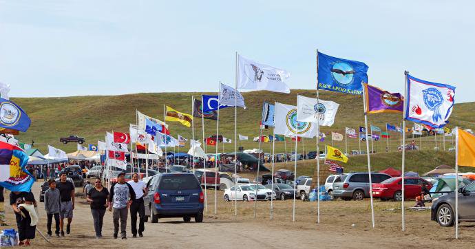 Tribal flags Standing Rock