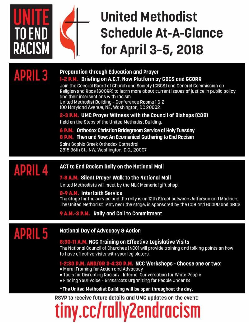 UMC Anti-Racism Schedule