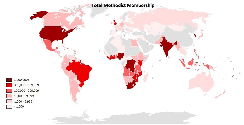 Methodists Total Membership