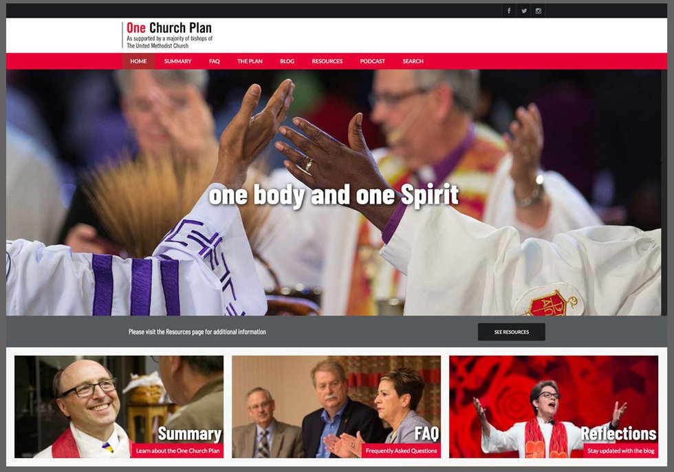 Website Spotlights One Church Plan United Methodist Insight