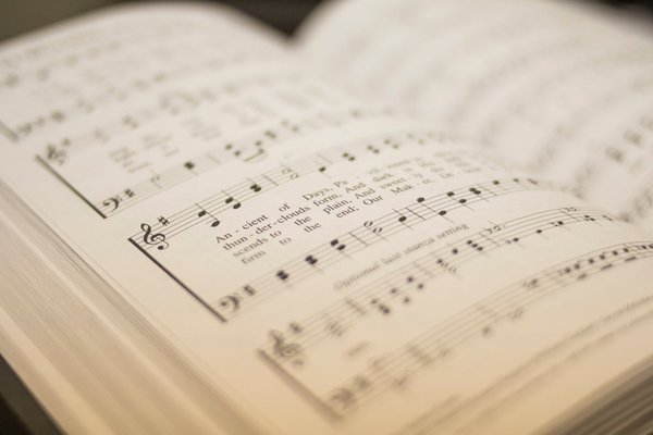 Open hymnal