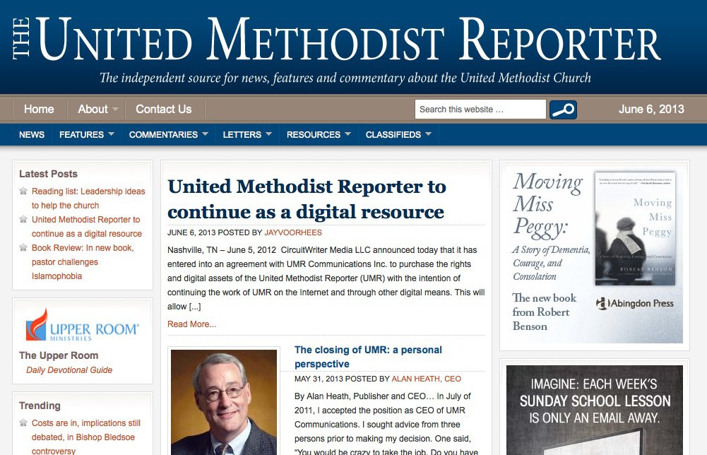 United Methodist Reporter To Continue As Digital Resource United Methodist Insight