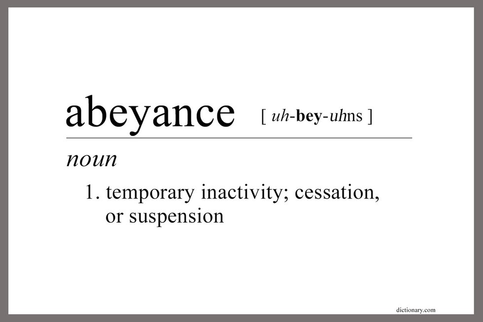 Abeyance